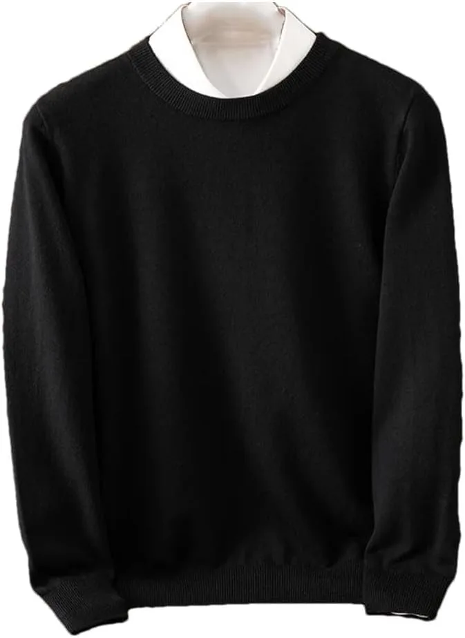 

Мужской пуловер O-Neck длинный рукав Slim Fit однотонный