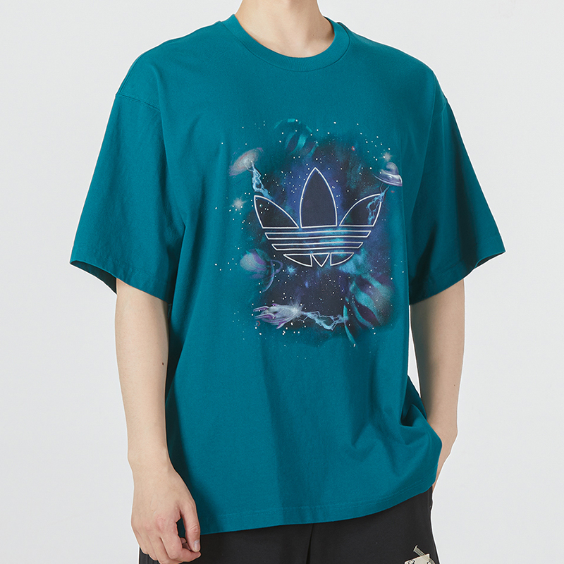 Футболка унисекс натурального дикого утиного зеленого цвета Adidas Originals — фото 4