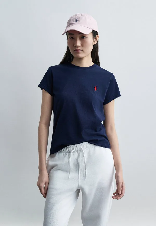 Классическая футболка с круглым вырезом, базовая футболка Polo Ralph Lauren, Cruise Navy