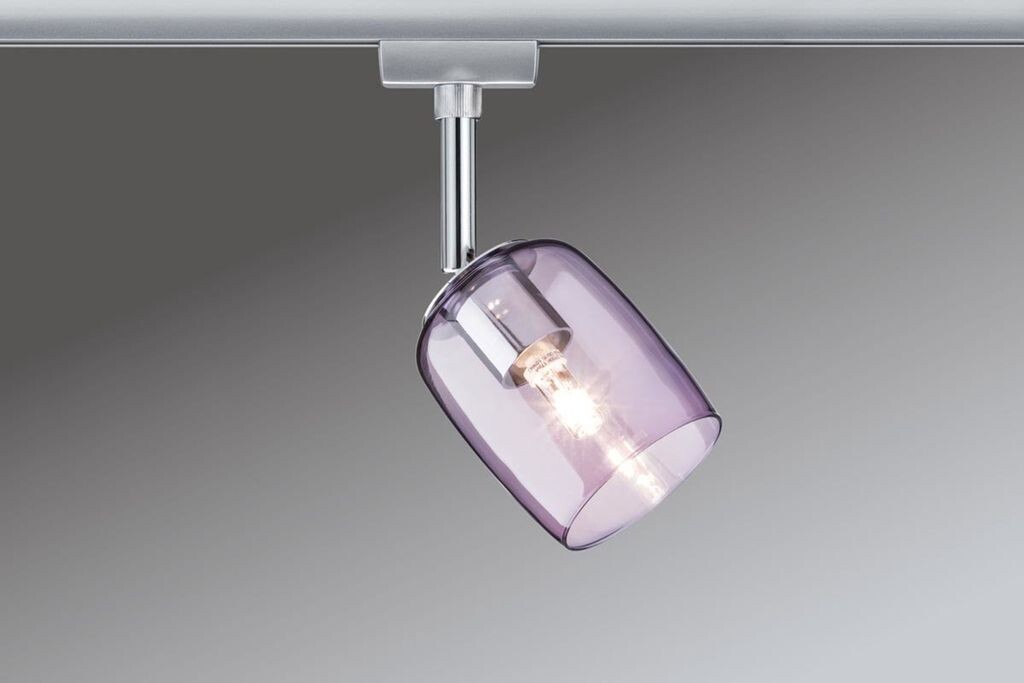 

Paulmann 95340 URail System - трековый светильник Spot Blossom макс. 1x25 Вт G9 хром матовый/розовый прозрачный. 230В металл/стекло, серебро