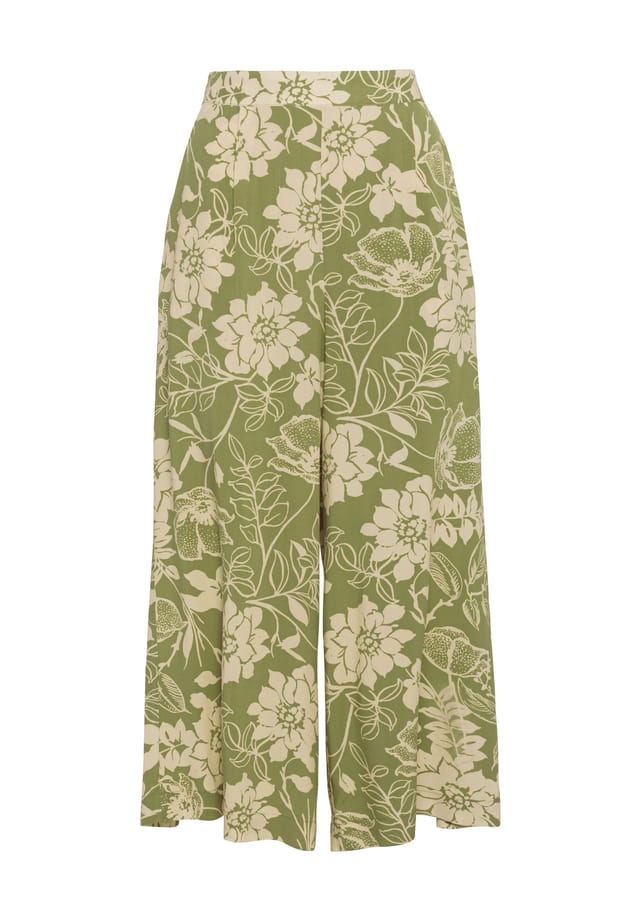 

Брюки из ткани с эластичным поясом Manguun Collection, цвет 3 flower aop cedar