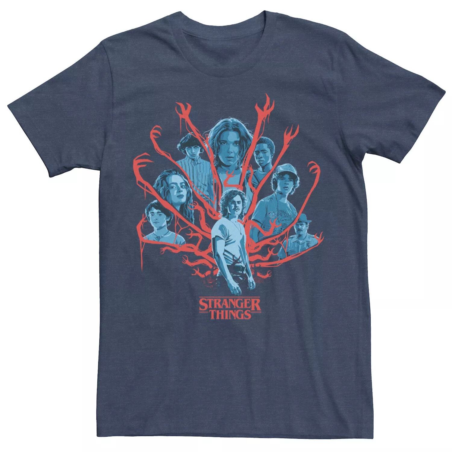

Мужская футболка Stranger Things Group Shot Demogorgon Arms Licensed Character