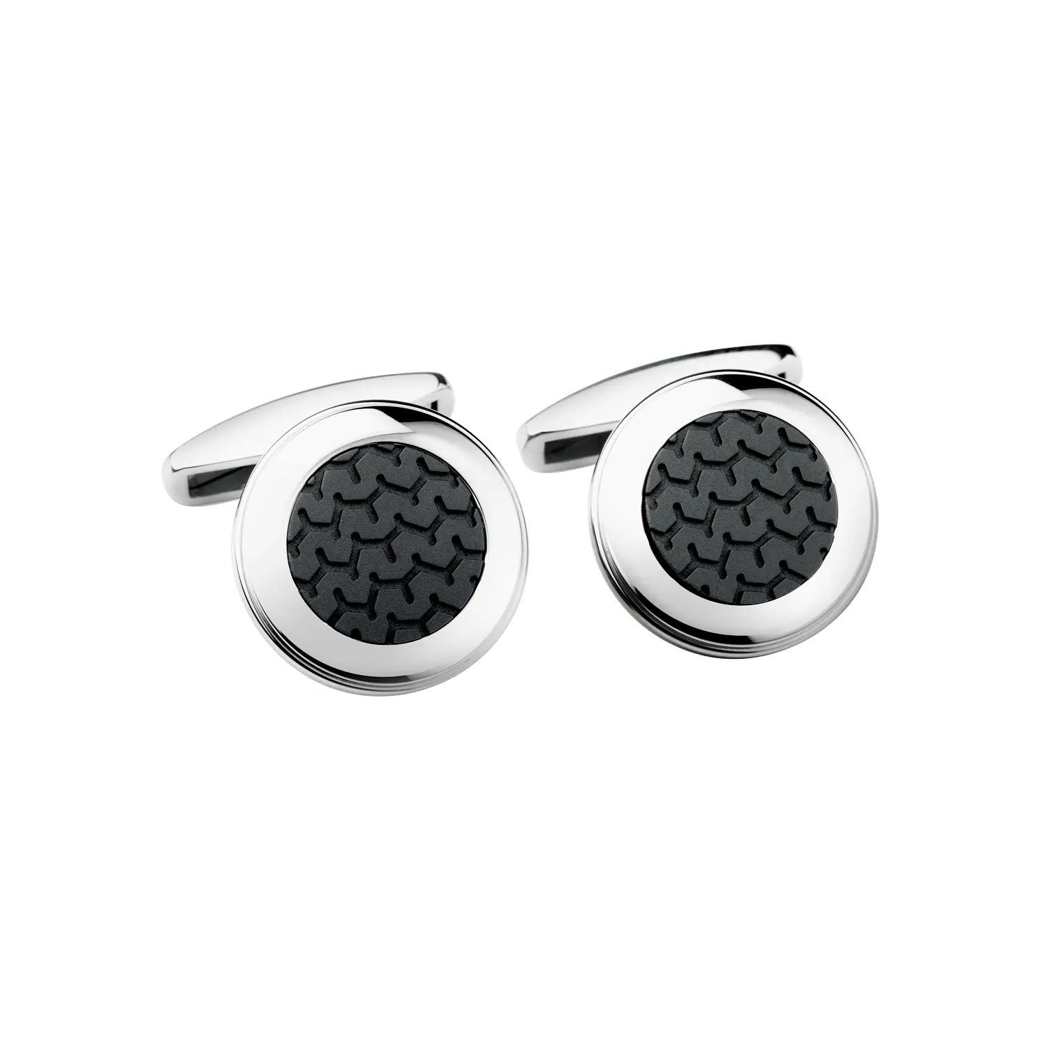 

Запонки Chopard Classic Racing cufflinks - Нержавеющая сталь - черная резина