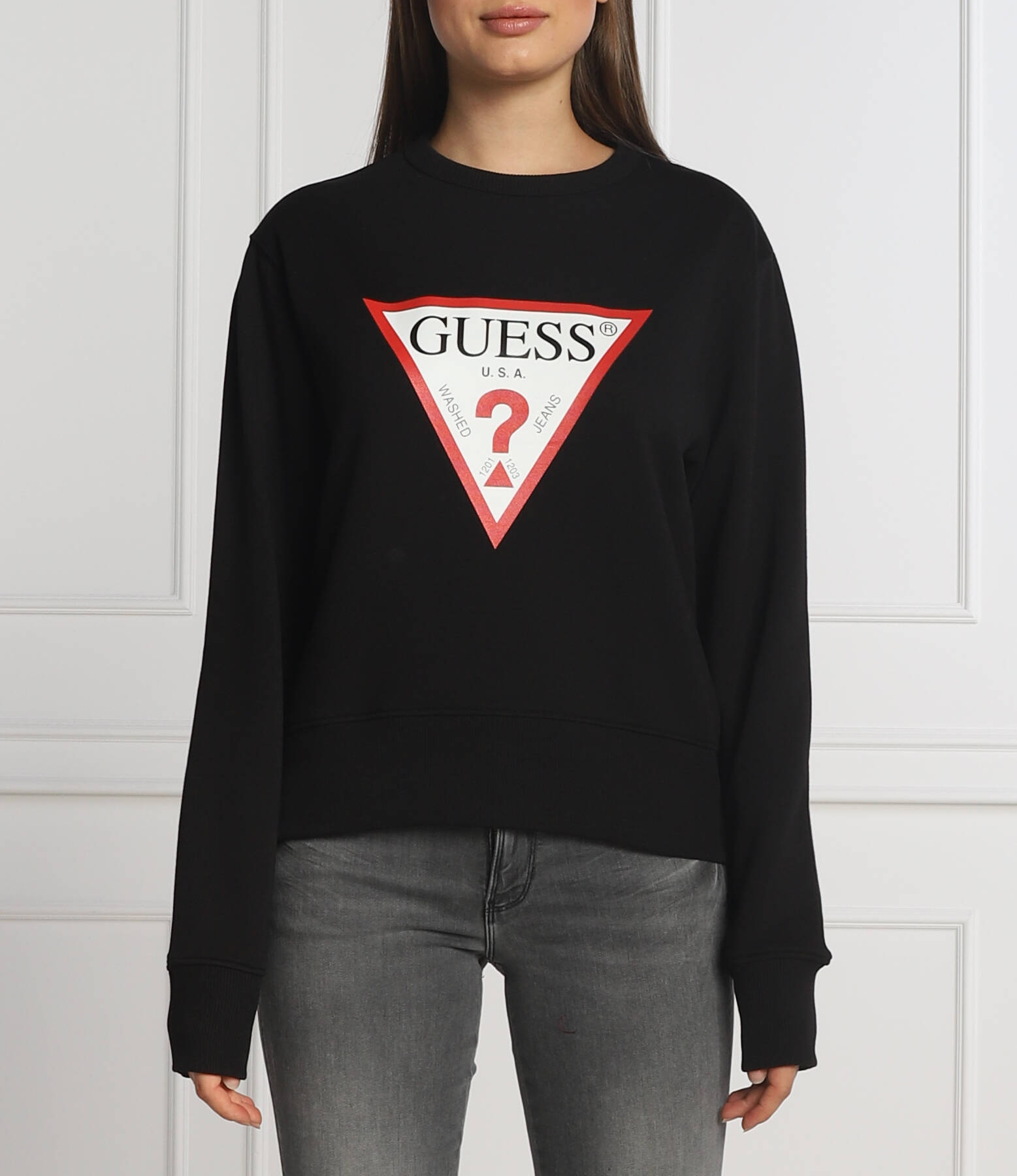 

Толстовка GUESS regular fit, черный