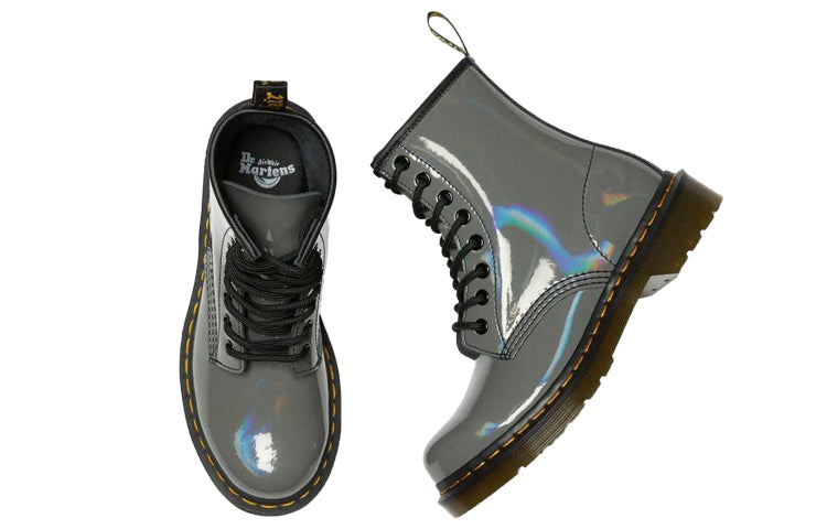 Ботинки Dr. Martens 1460 Rainbow Patent, серый — фото 3