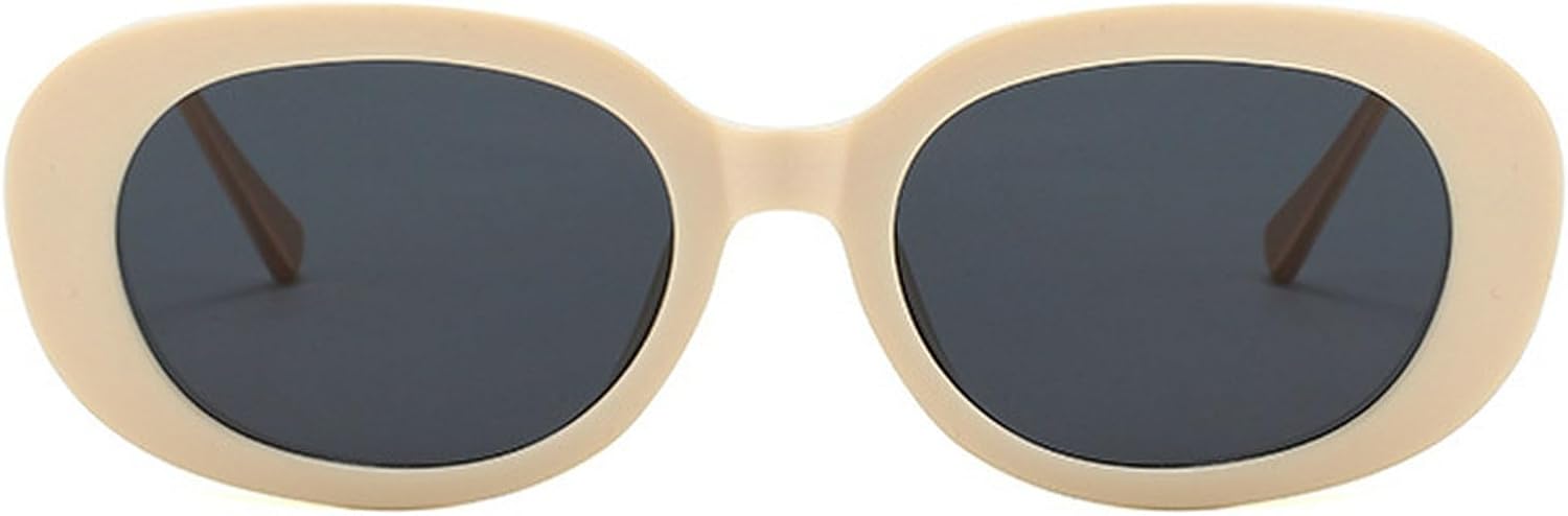 

Ретро овальные женские солнцезащитные очки, модные винтажные классические овальные солнцезащитные очки в металлической оправе для мужчин, трендовые очки UV400 mincl, Beige Gray