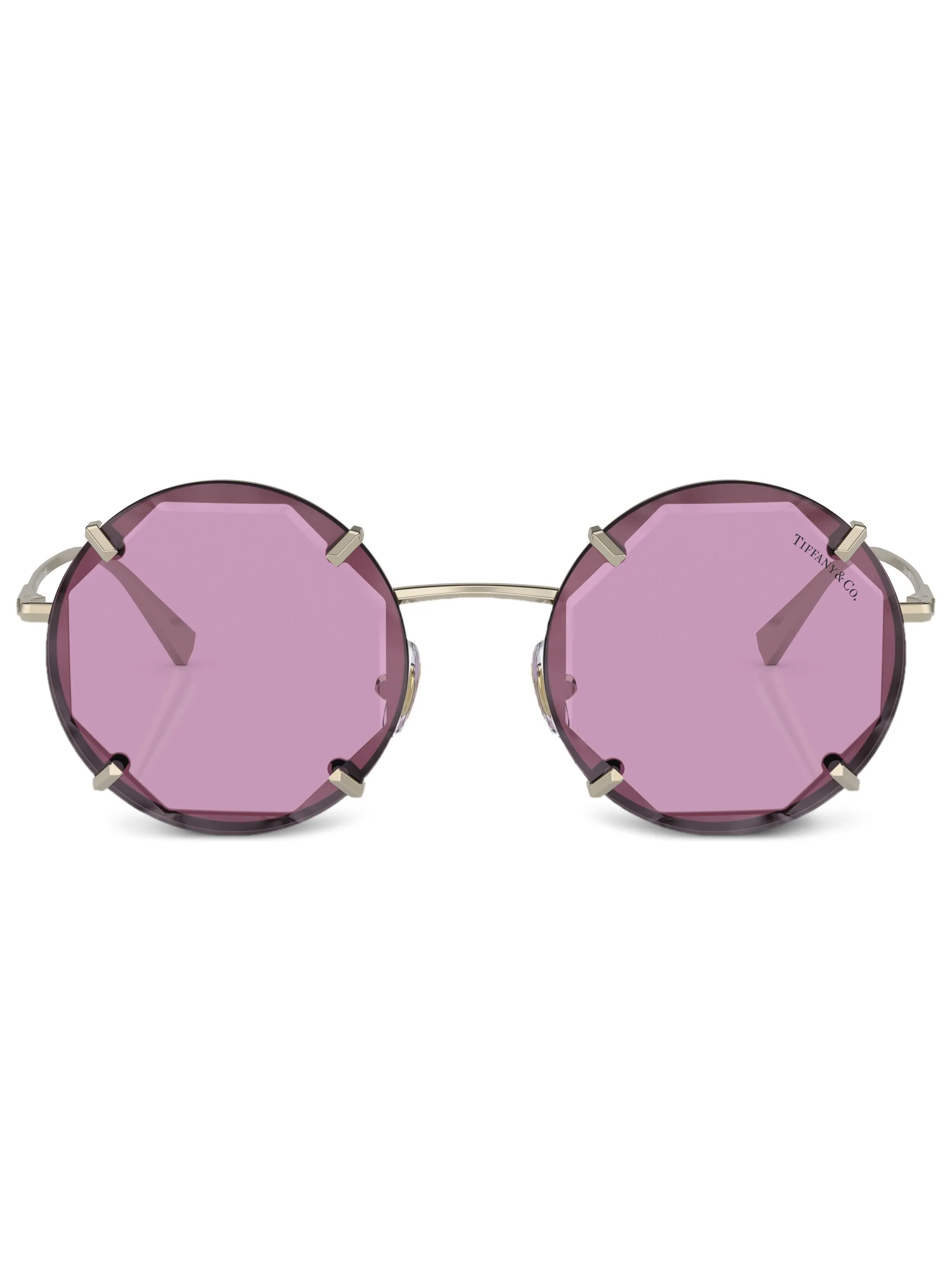 

Солнцезащитные очки в круглой оправе Tiffany & Co Eyewear, золотистый