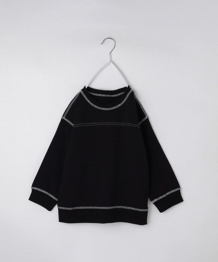 Флисовый пуловер с цветной фиксацией THE SHOP TK, Black (019)