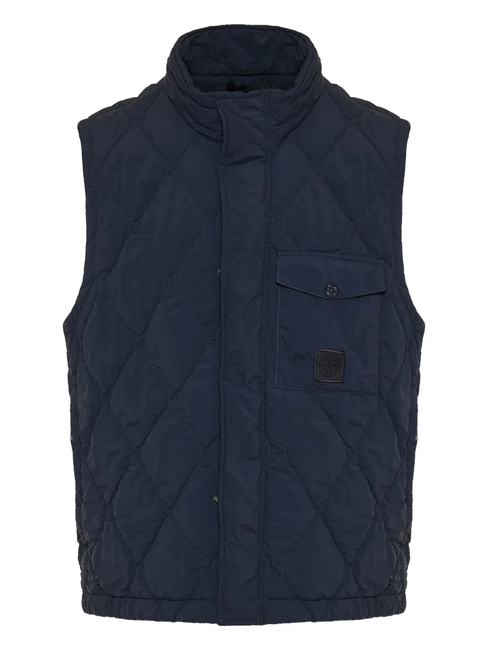 

Стеганый жилет с карманами Stone Island, синий