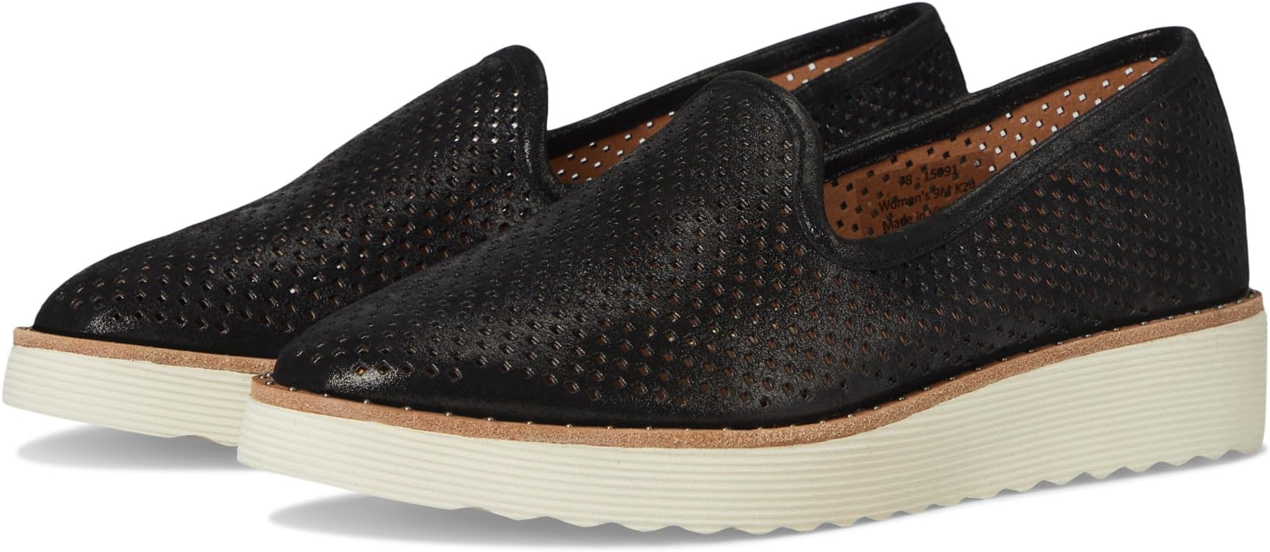 Лоферы Johnston & Murphy Mitzi Perfed Venetian, цвет Black Italian Metallic Suede