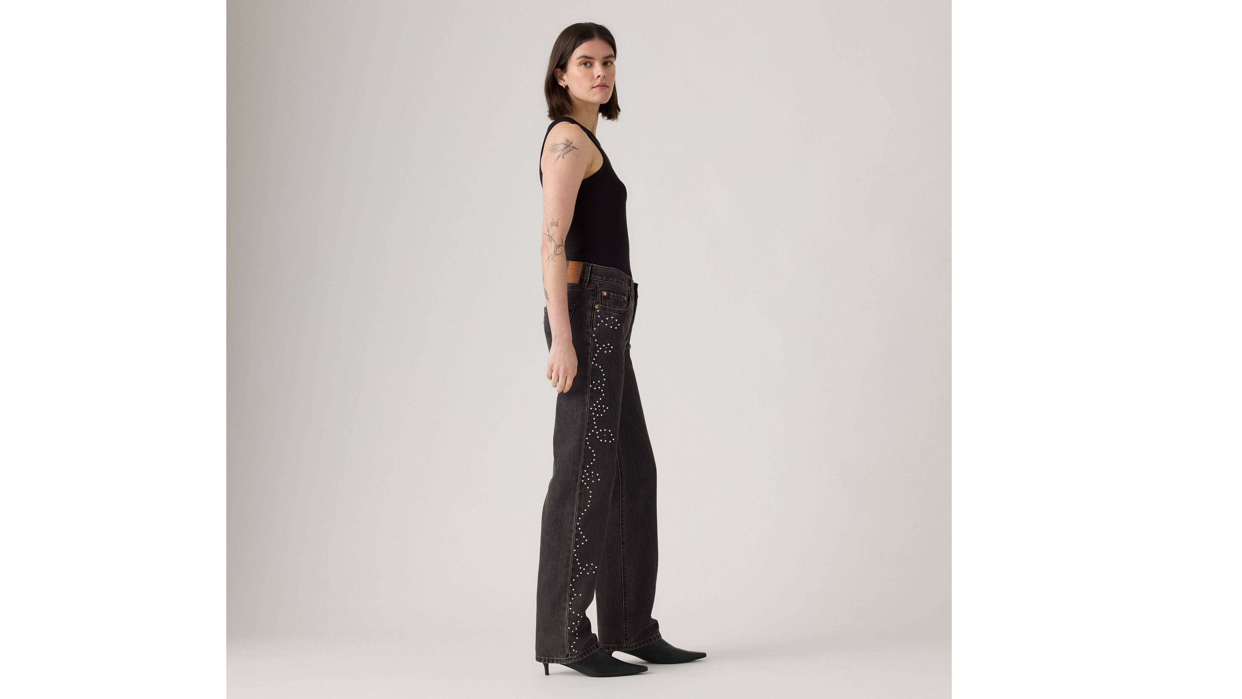 Женские джинсы 501 90-х годов Levi's, Bejeweled - Black — фото 4