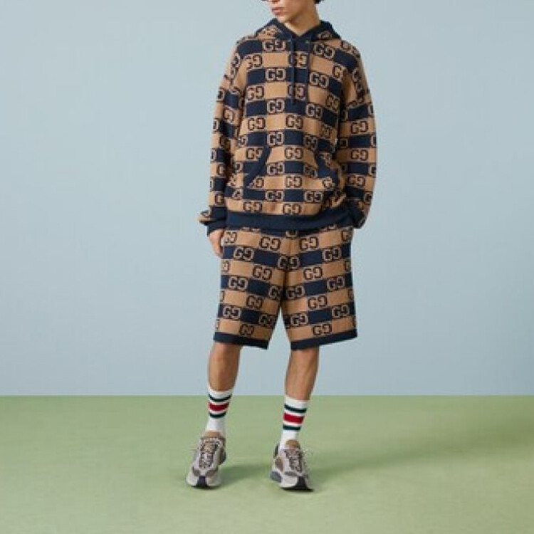 Шорты мужские Gucci, хаки — фото 2