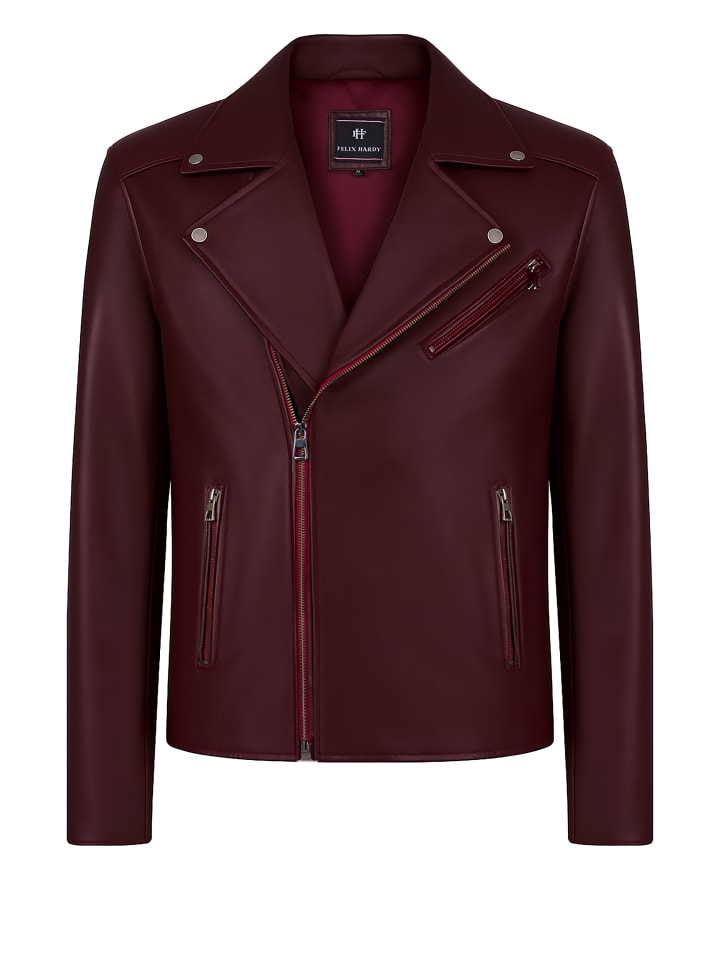 

Кожаная куртка сливового цвета Felix Hardy