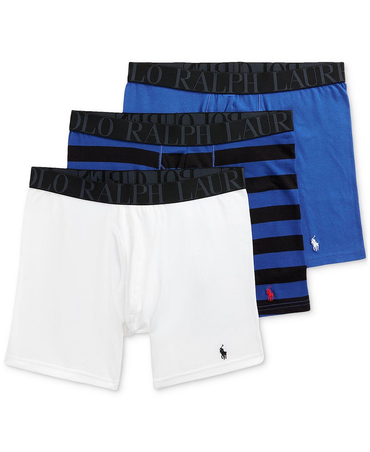 

Мужской комплект из 3 штук. Классические трусы-боксеры стрейч Polo Ralph Lauren