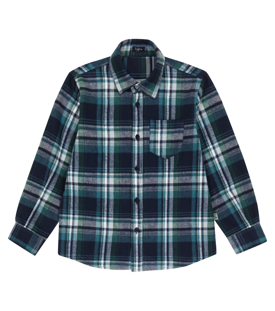 

Клетчатая фланелевая рубашка Il Gufo, синий