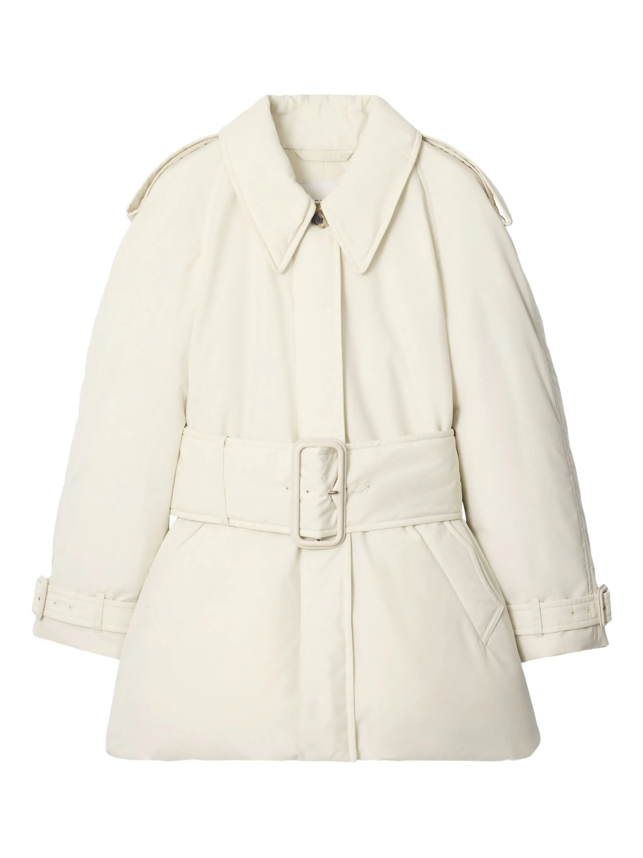 

Пальто Berryhill с поясом Burberry, белый