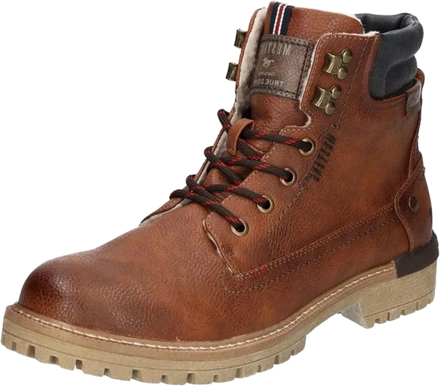 Мужские ботильоны на шнуровке Mustang 4142-602-387, с теплой подкладкой, Brown