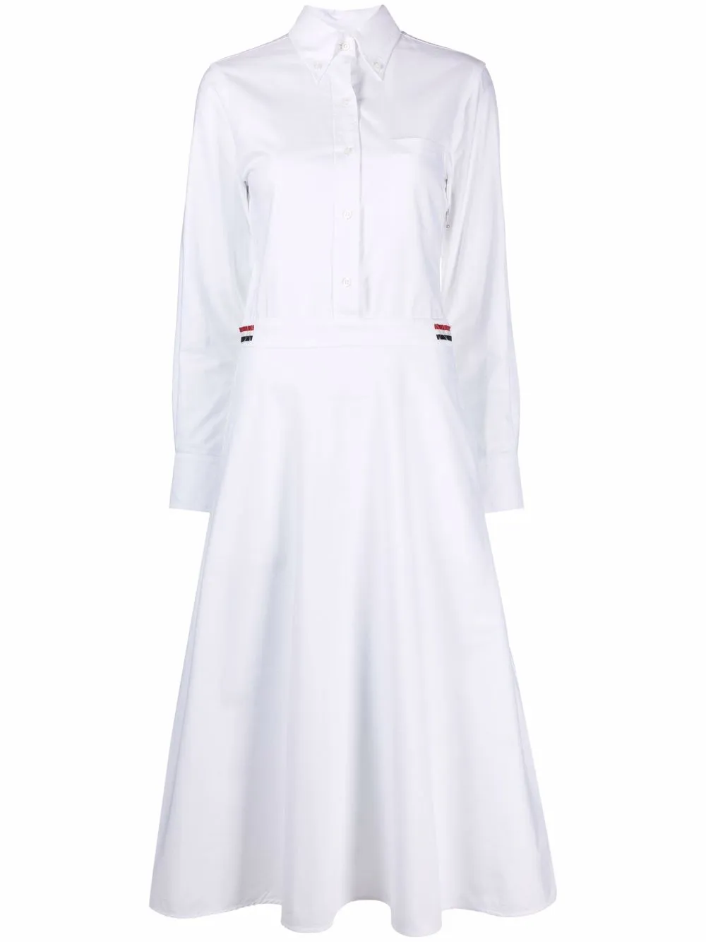 

Платье-рубашка с полосками RWB THOM BROWNE, белый
