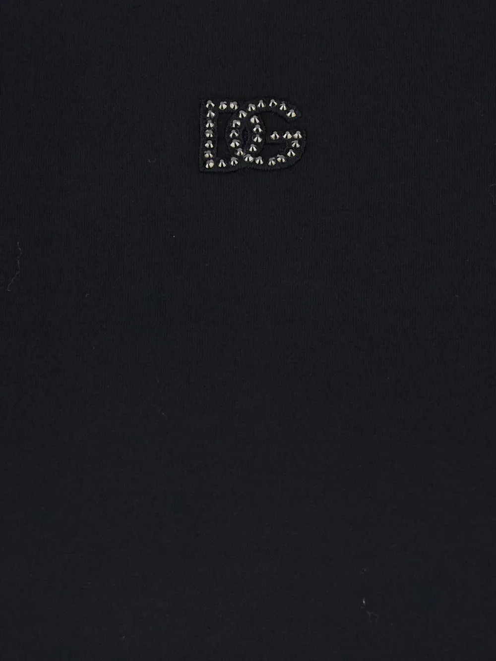 Футболка с вышитым логотипом и круглым вырезом Dolce & Gabbana, черный — фото 3
