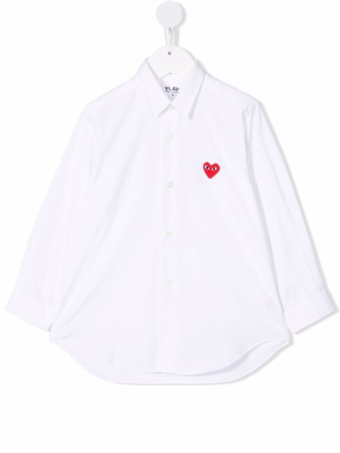 

Рубашка с нашивкой Comme Des Garçons Play Kids, белый