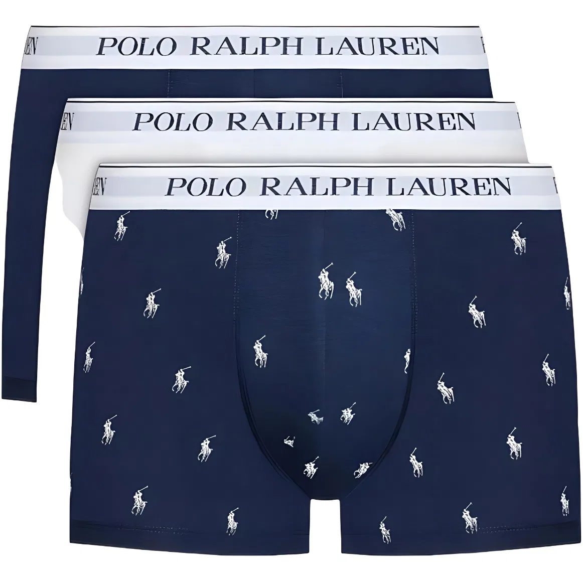 Боксеры с принтом пони Polo Ralph Lauren 3 пары темно-синие
