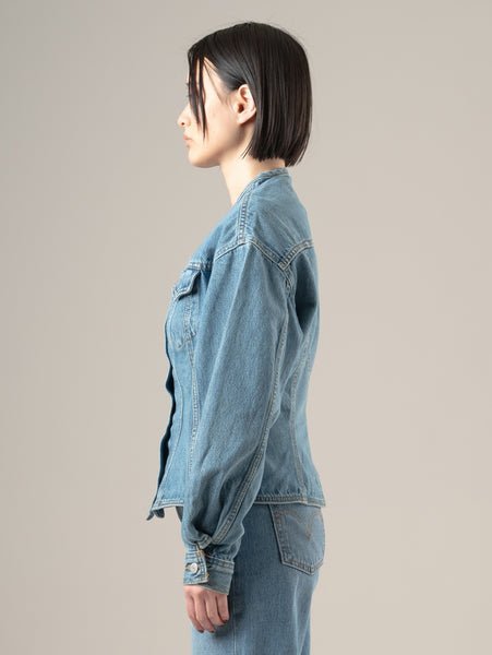 Куртка дальнобойщика SCULPTED Levi's, Medium Indigo - Worn In — фото 2