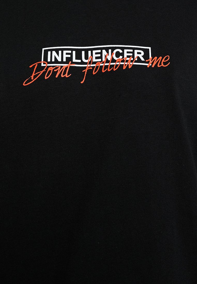 

Футболка с принтом LADIES DONT FOLLOW ME TEE Mister Tee, черный