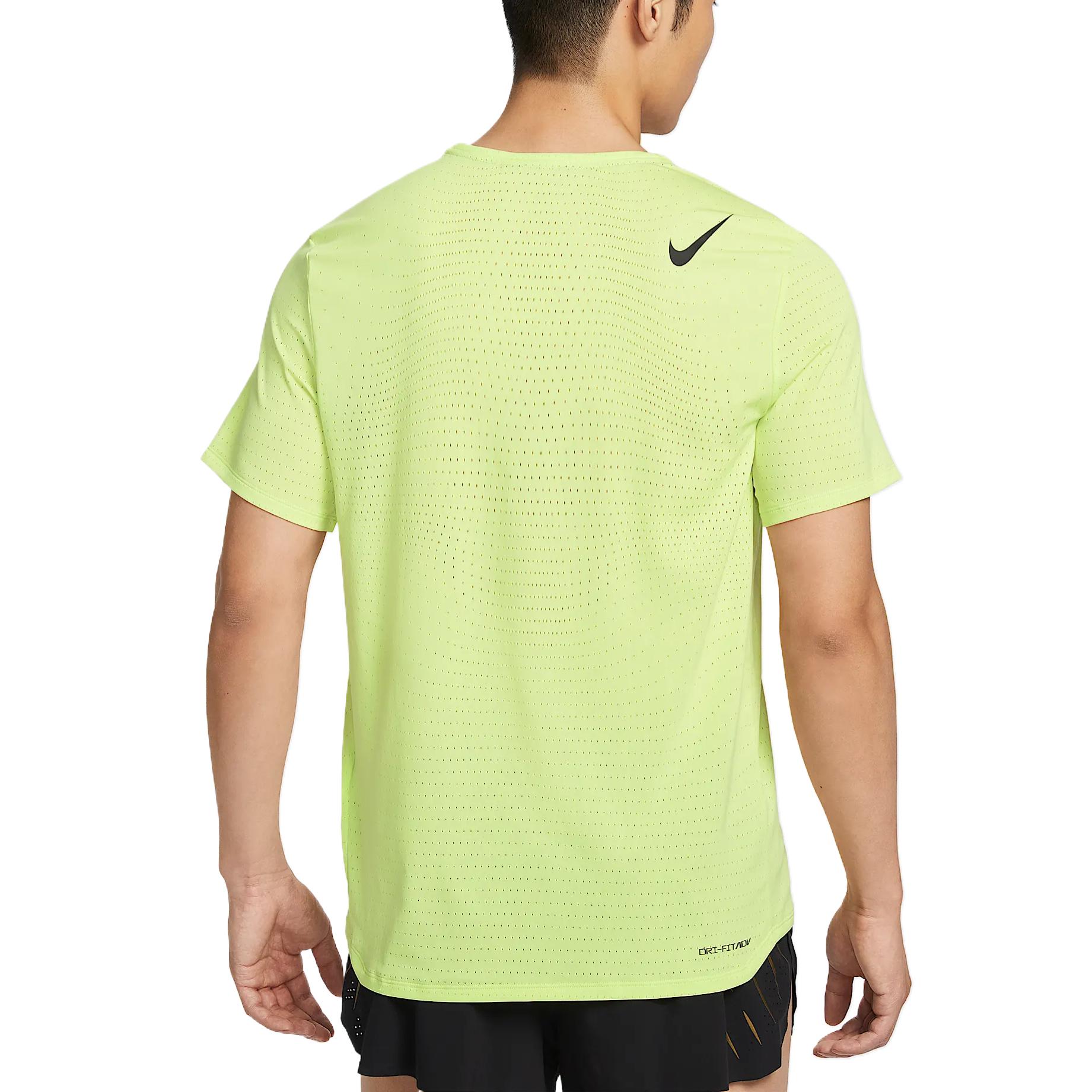 Мужская футболка для бега AeroSwift Dri FIT Adv с короткими рукавами Nike, Light Lemon — фото 4