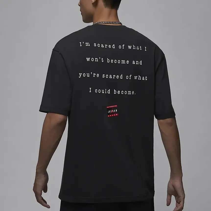Футболка Nike с круглым вырезом, серо-черная — фото 4