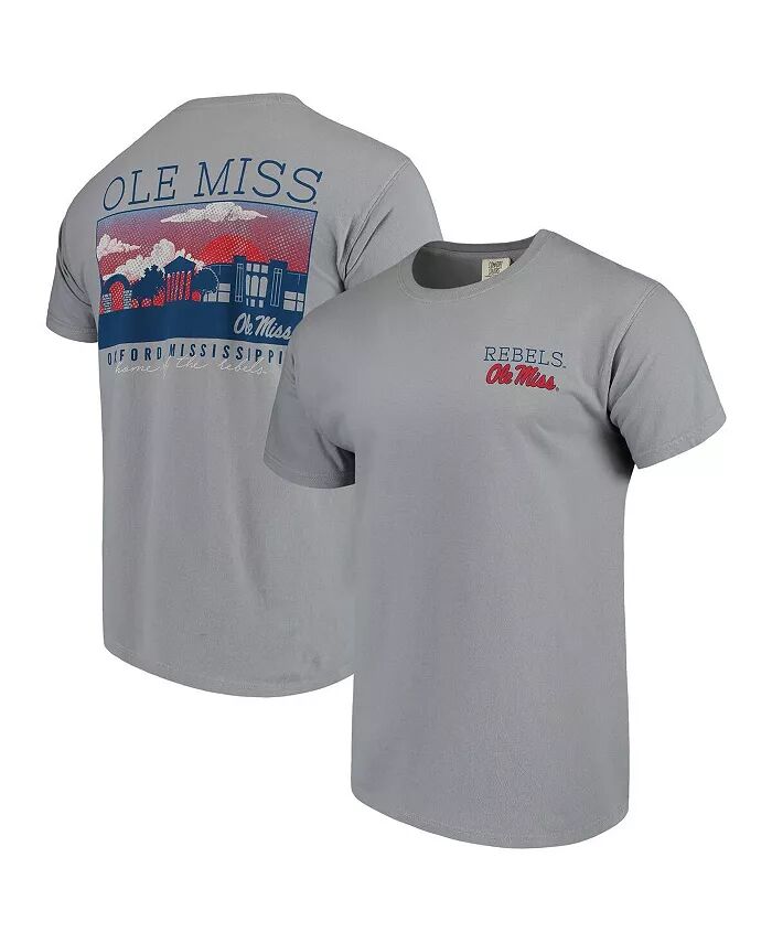 

Мужская серая футболка Ole Miss Rebels Comfort Colors Campus Scenery Image One