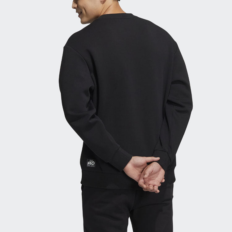 Худи Men's adidas neo Casual Sports Pullover Round Neck Black HG9031 — фото 4
