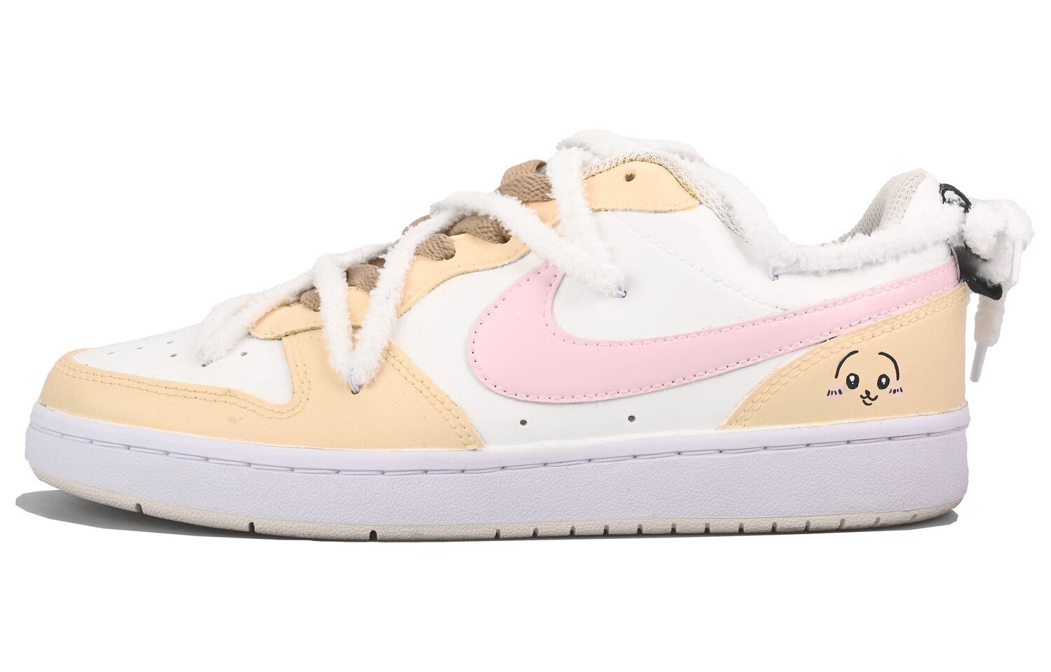 

Кроссовки Nike Court Borough Skateboarding Shoes Women's Low-top Yellow, цвет Wheat