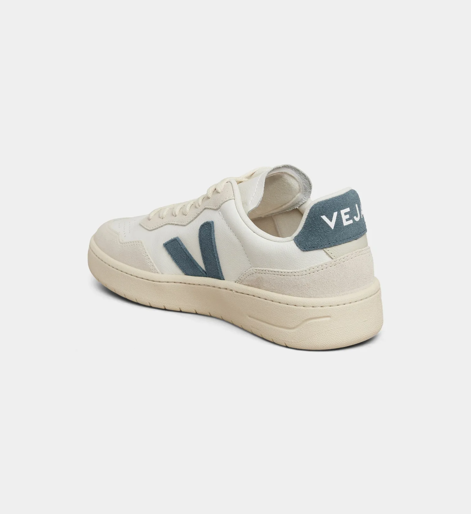 Низкие кеды V-90 O.T из кожи O.T. (Organic Traced) VEJA, синий — фото 3