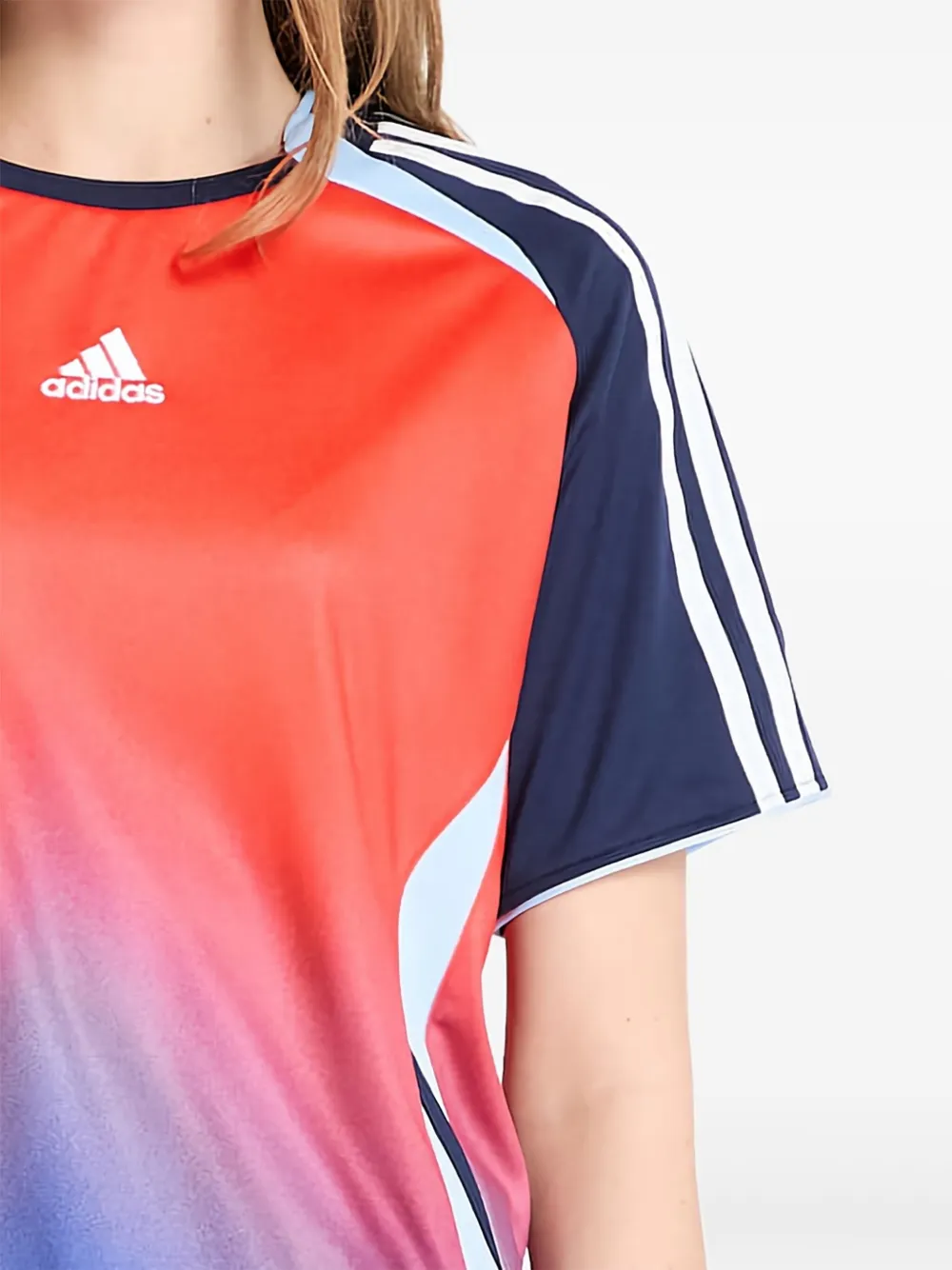 Футболка из джерси с эффектом тай-дай Adidas, красный — фото 3