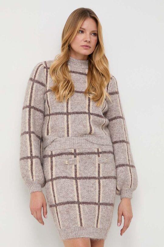 

Свитер из смесовой шерсти Guess, коричневый