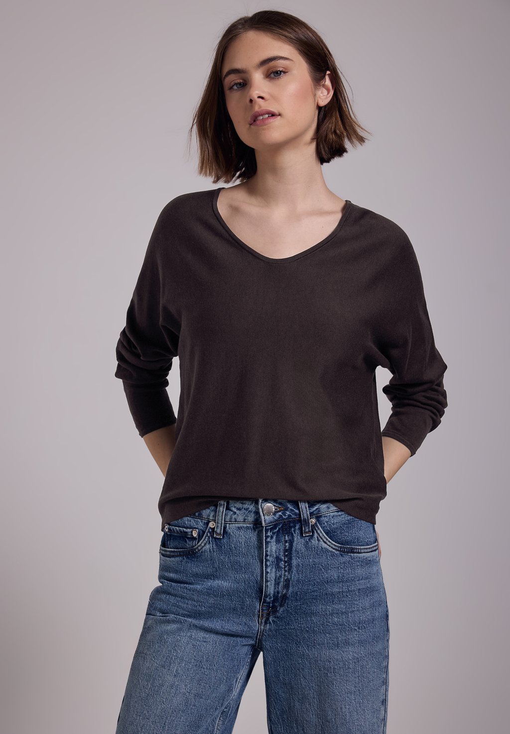 

Джемпер V-NECK Street One Studio, коричневый