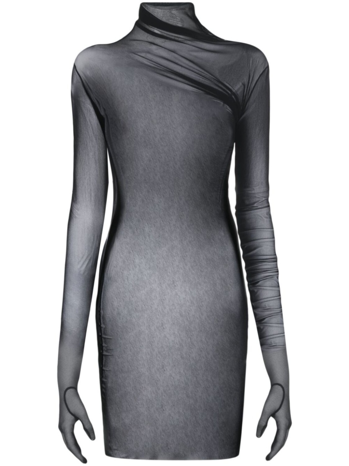 

Сетчатое платье мини Nicolas с рукавами-перчатками Ann Demeulemeester, черный