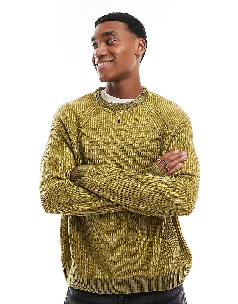 

ASOS DESIGN – Свитер английской вязки оверсайз цвета хаки