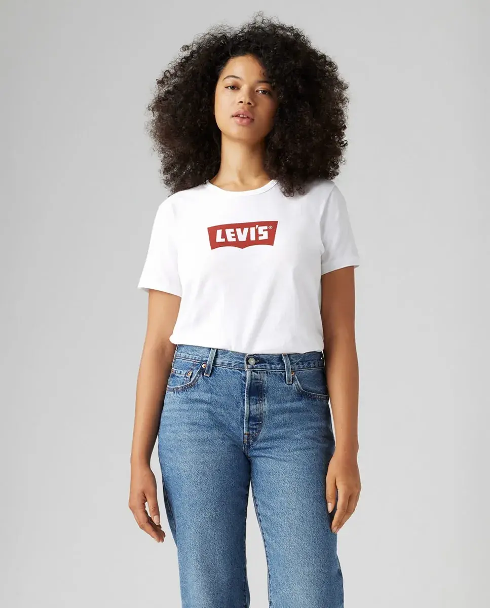 

Женская футболка с короткими рукавами и круглым вырезом Levi's, белый