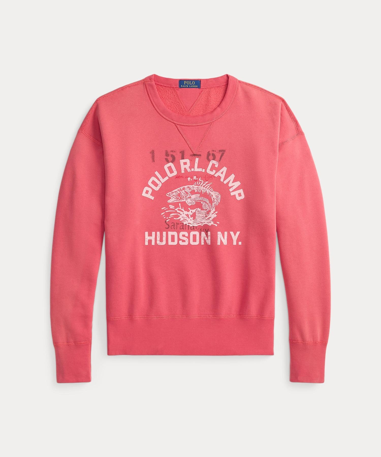 Винтажная флисовая толстовка с графическим принтом Polo Ralph Lauren, 610 Red