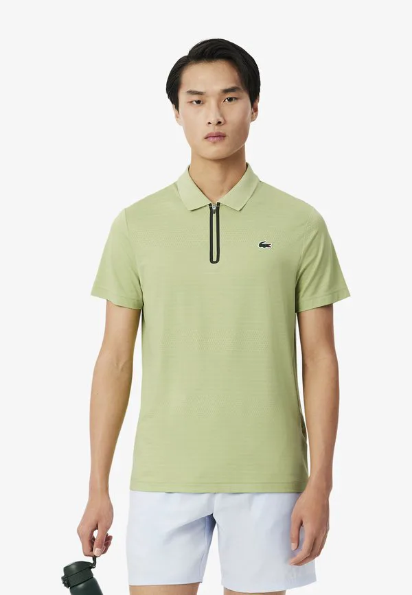 Рубашка поло Lacoste Vert-Uyb, однотонная, короткий рукав