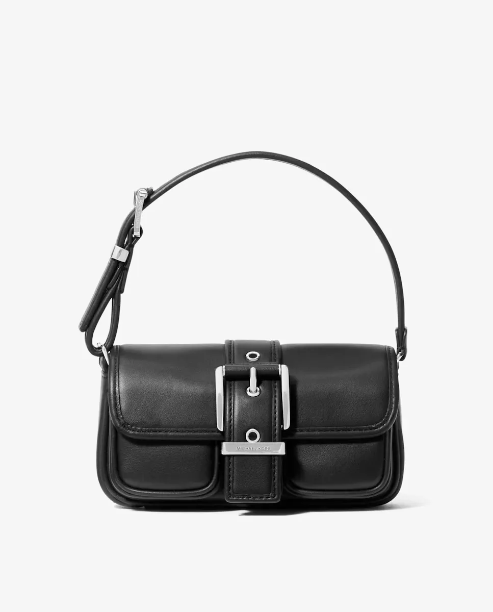

Миниатюрная кожаная сумка через плечо Colby Michael Michael Kors, черный