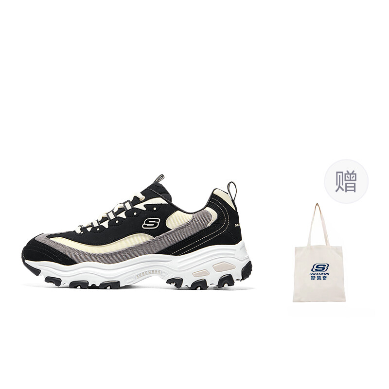 

Кроссовки Skechers D"Lites 1.0 Chunky Sneakers Men Low-top, черный/белый