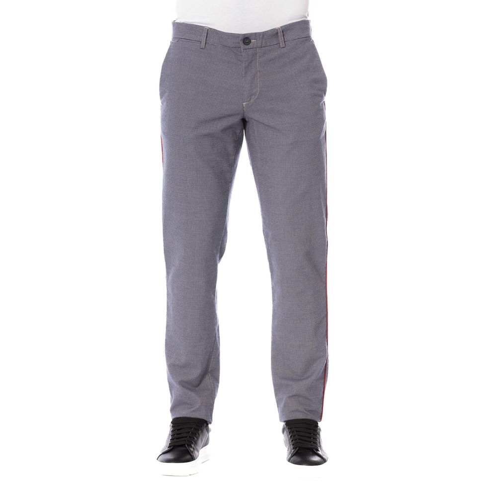 

Синие хлопковые мужские брюки Trussardi jeans