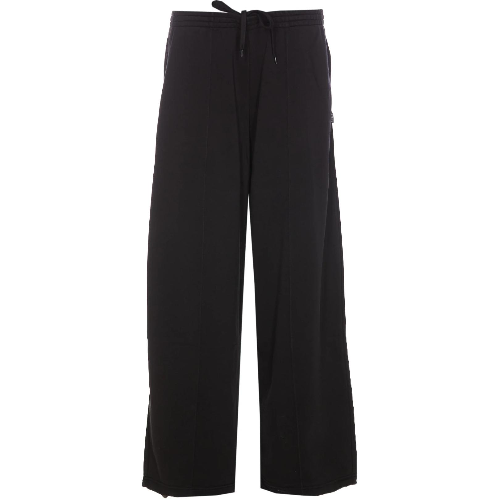 

Брюки прямого кроя со шнурком MM6 Maison Margiela, черный