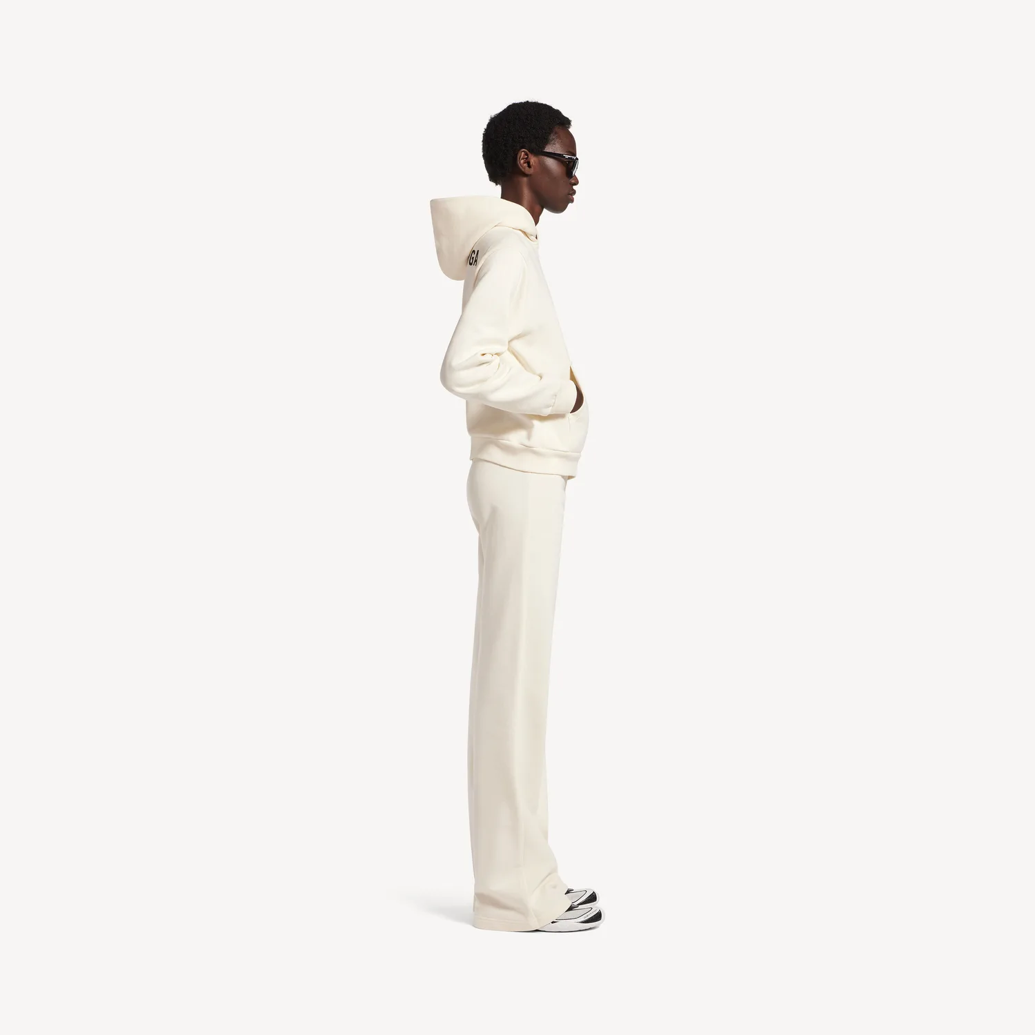 Худи Balenciaga Back Medium Fit, кремовый — фото 3