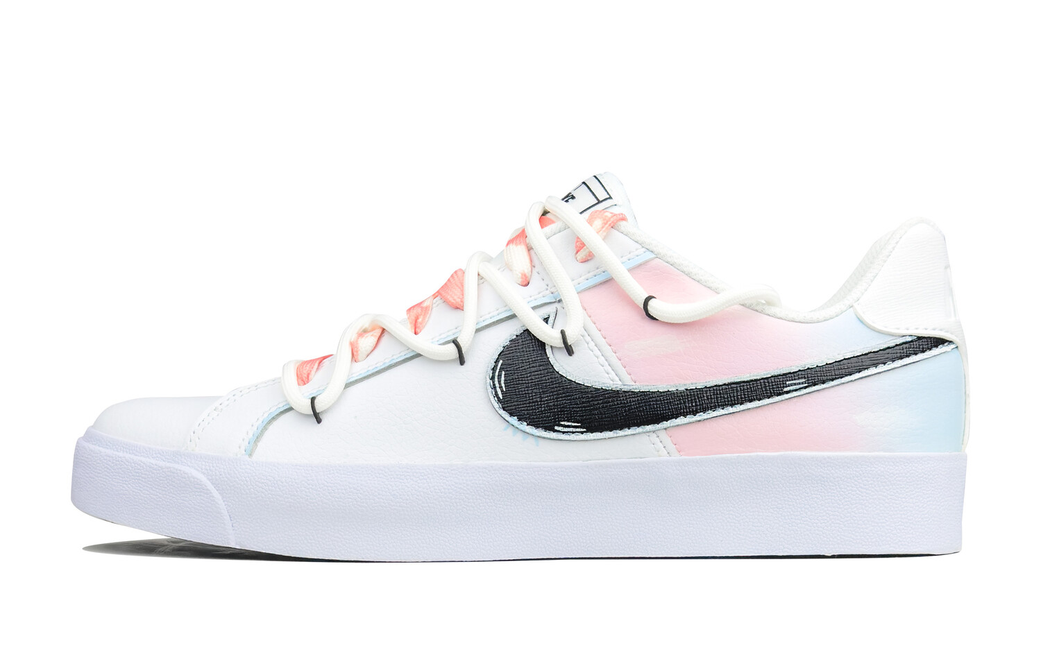 

Кроссовки Nike Court Royale Skateboarding Shoes Men Low-top Blue/pink/white, голубой, Синий, Кроссовки Nike Court Royale Skateboarding Shoes Men Low-top Blue/pink/white, голубой