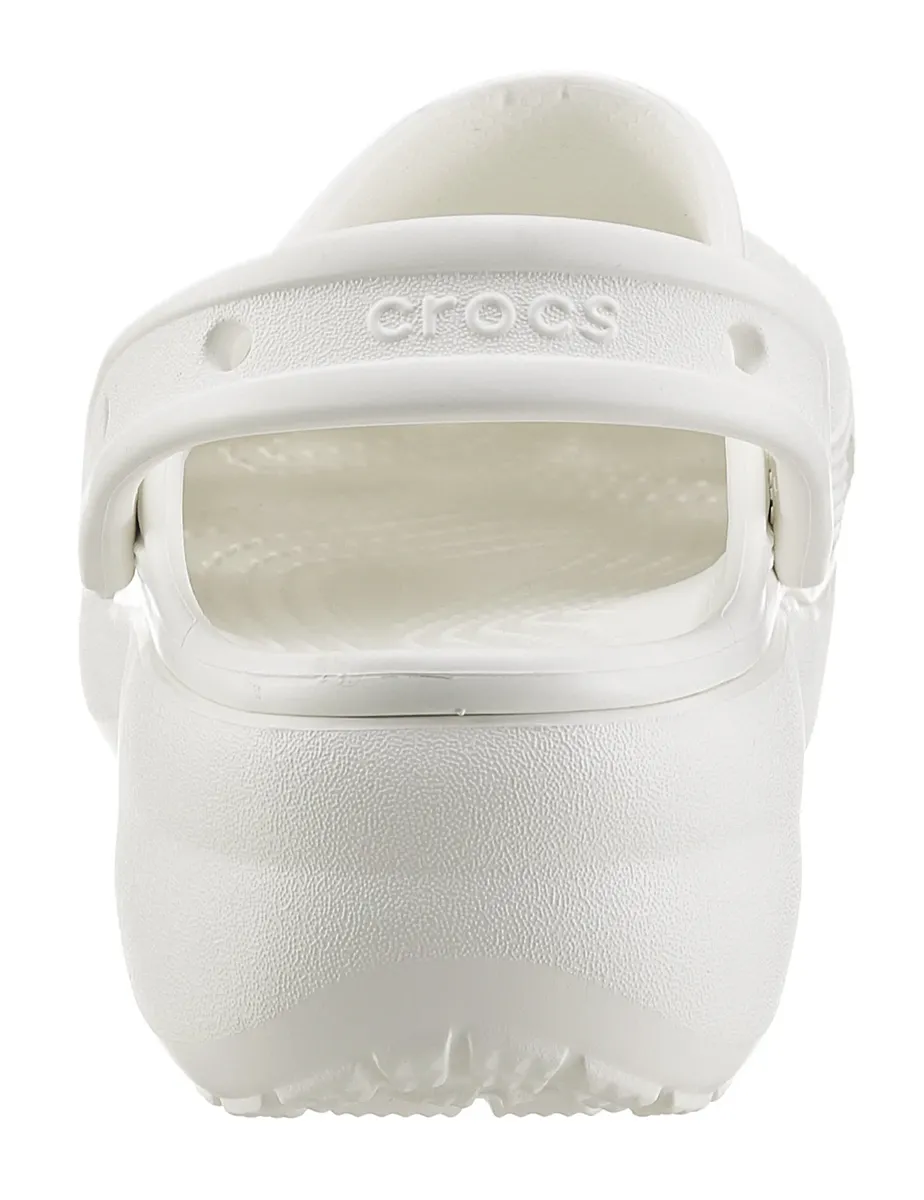 Сабо Crocs "Classic Platform Clog W", платформа, летняя обувь, тапочки, тапочки, модная подошва на платформе, белый — фото 2
