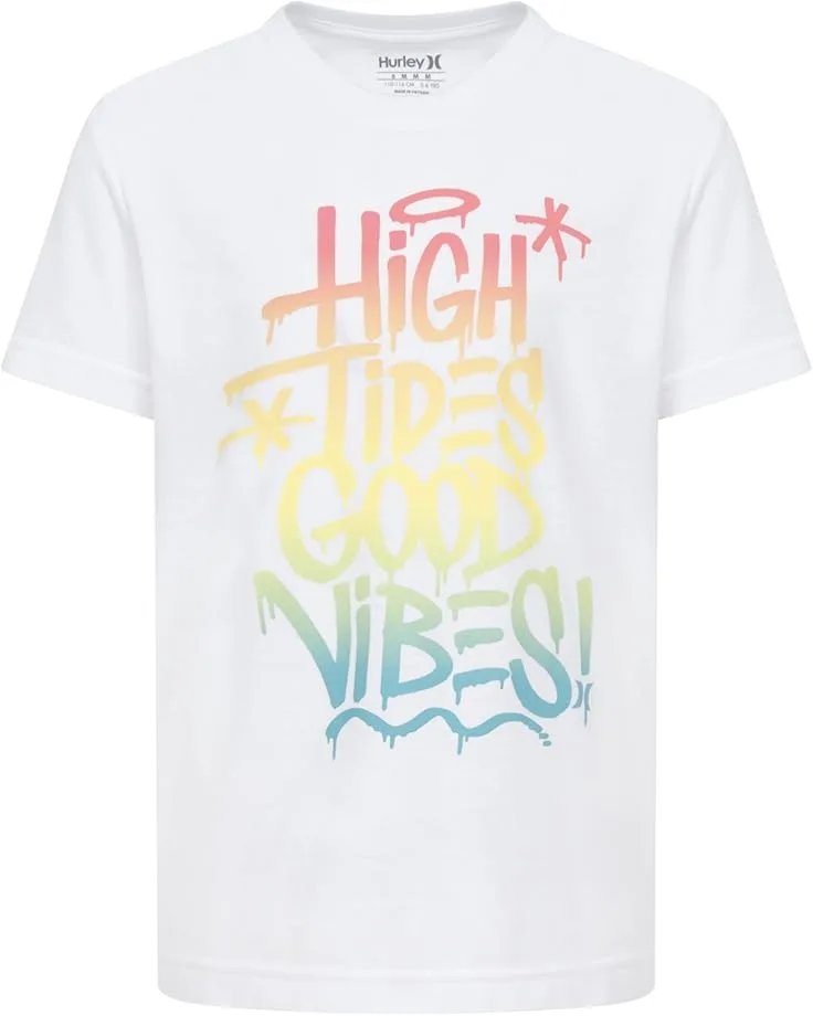 Футболка Hurley Kids Vibin Graphic T-Shirt (Little Kid), White