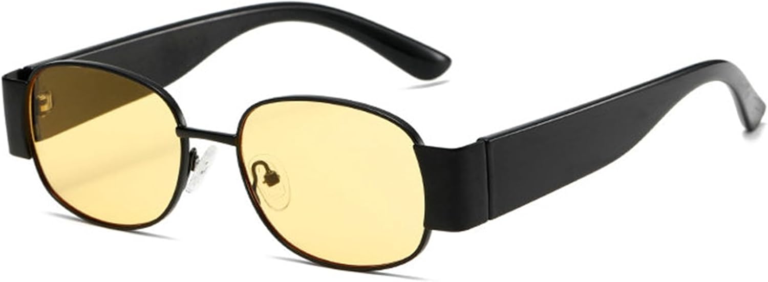 

Женские винтажные овальные солнцезащитные очки в стиле панк от Helena, модные градиентные зеркальные очки с защитой от УФ-излучения UV400, мужские двухцветные очки S68, C3